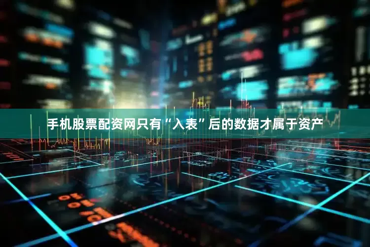 手机股票配资网只有“入表”后的数据才属于资产